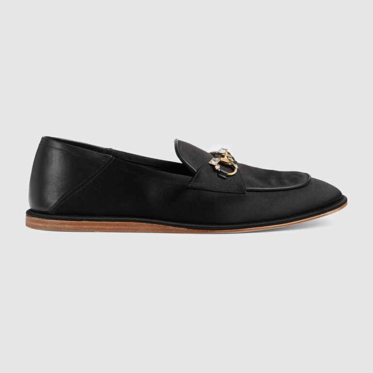 Gucci o1s1wg110125 Horsebit Loafers With Crystals in Black Size US 8 / IT 38 - 3 Thumbnail