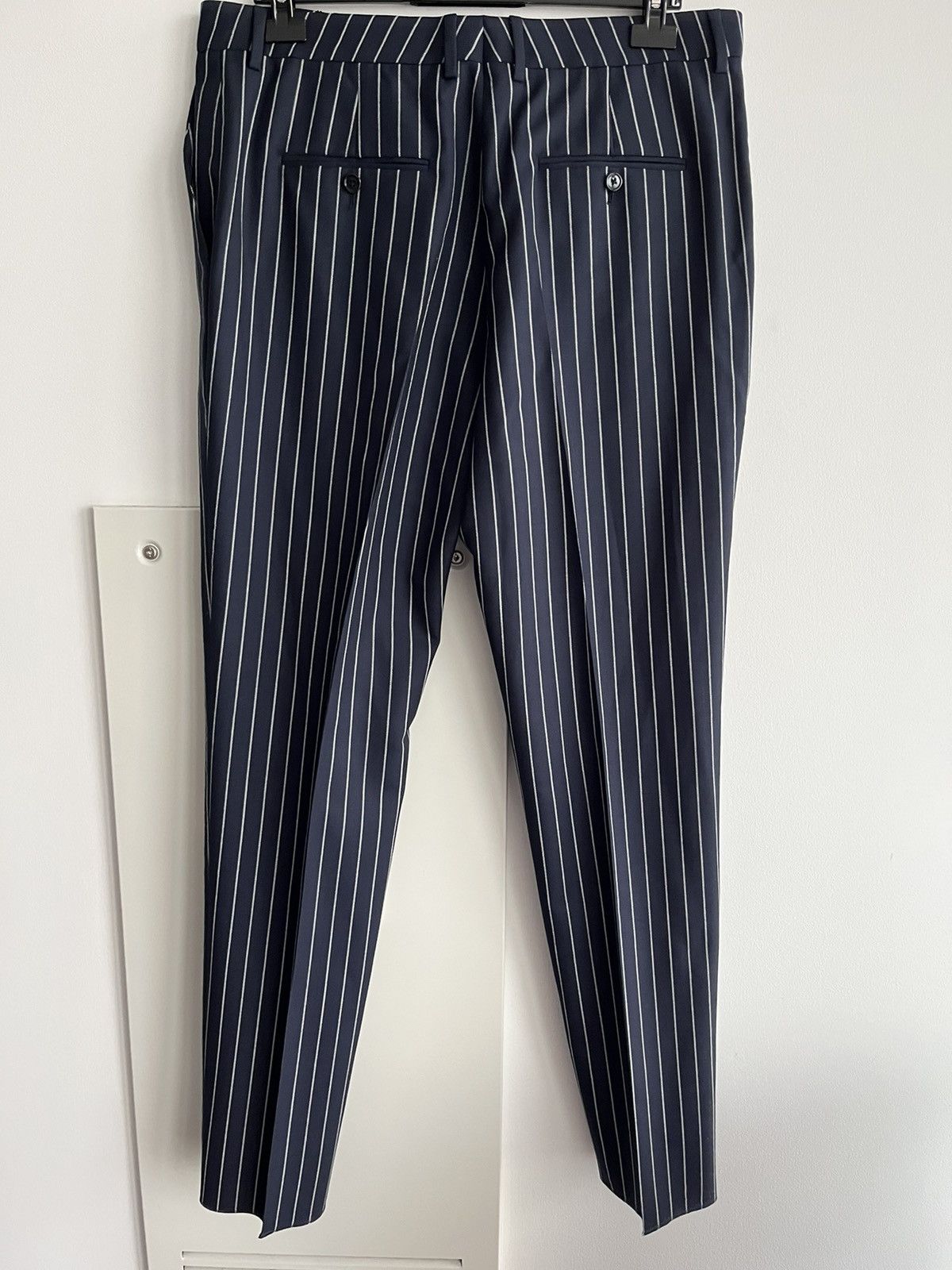 Celine × Hedi Slimane Rare Super Runway Brand New Celine by Hedi Wool Striped Pant Size US 34 / EU 50 - 19 Thumbnail