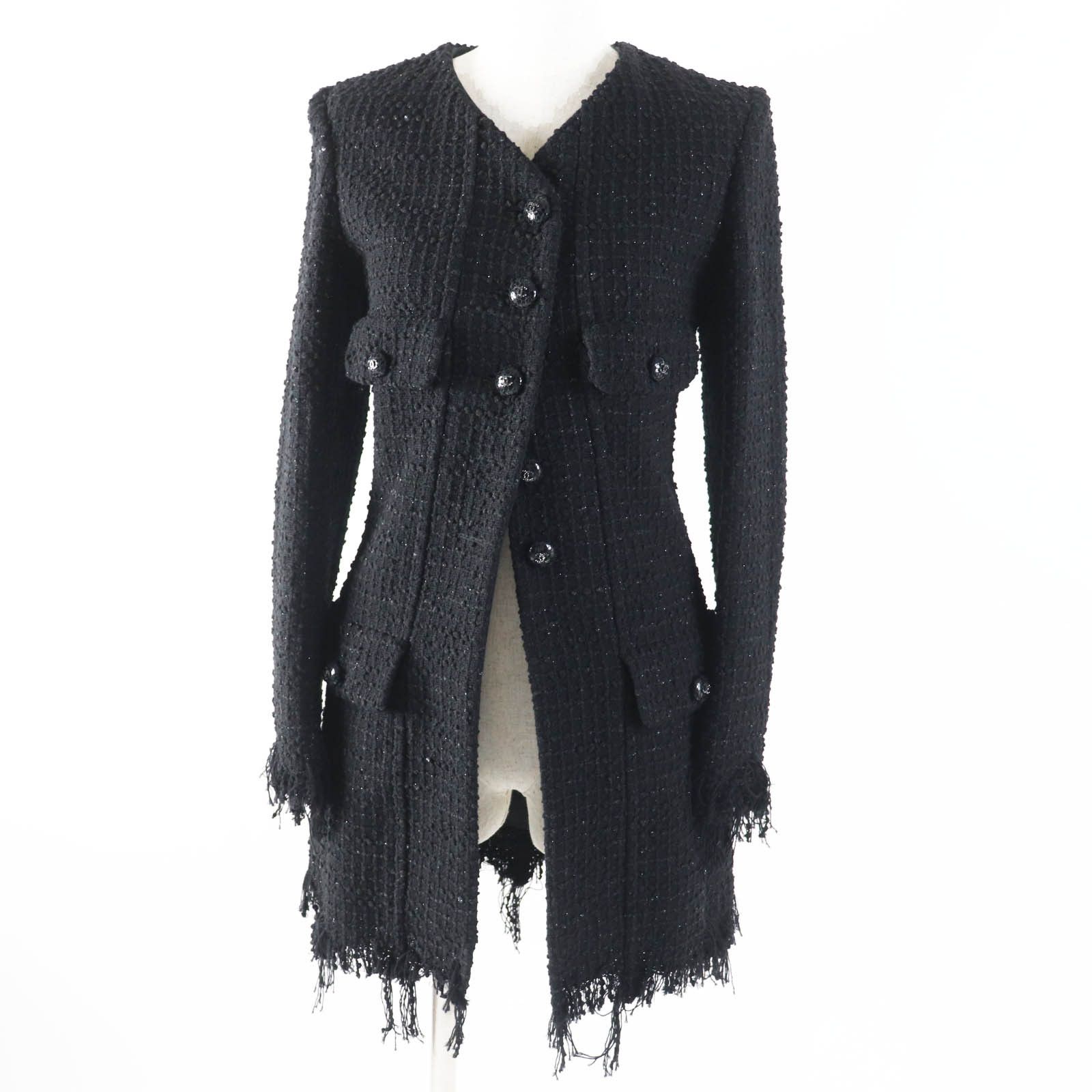 Chanel Chanel Chanel 22C P71826 Cotton Polyamide Coat Cotton Outerwear P71826 Size ONE SIZE - 1 Thumbnail