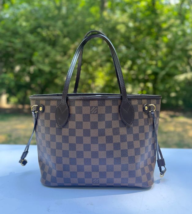 Louis Vuitton Damier Ebene Neverfull PM with Red Interior