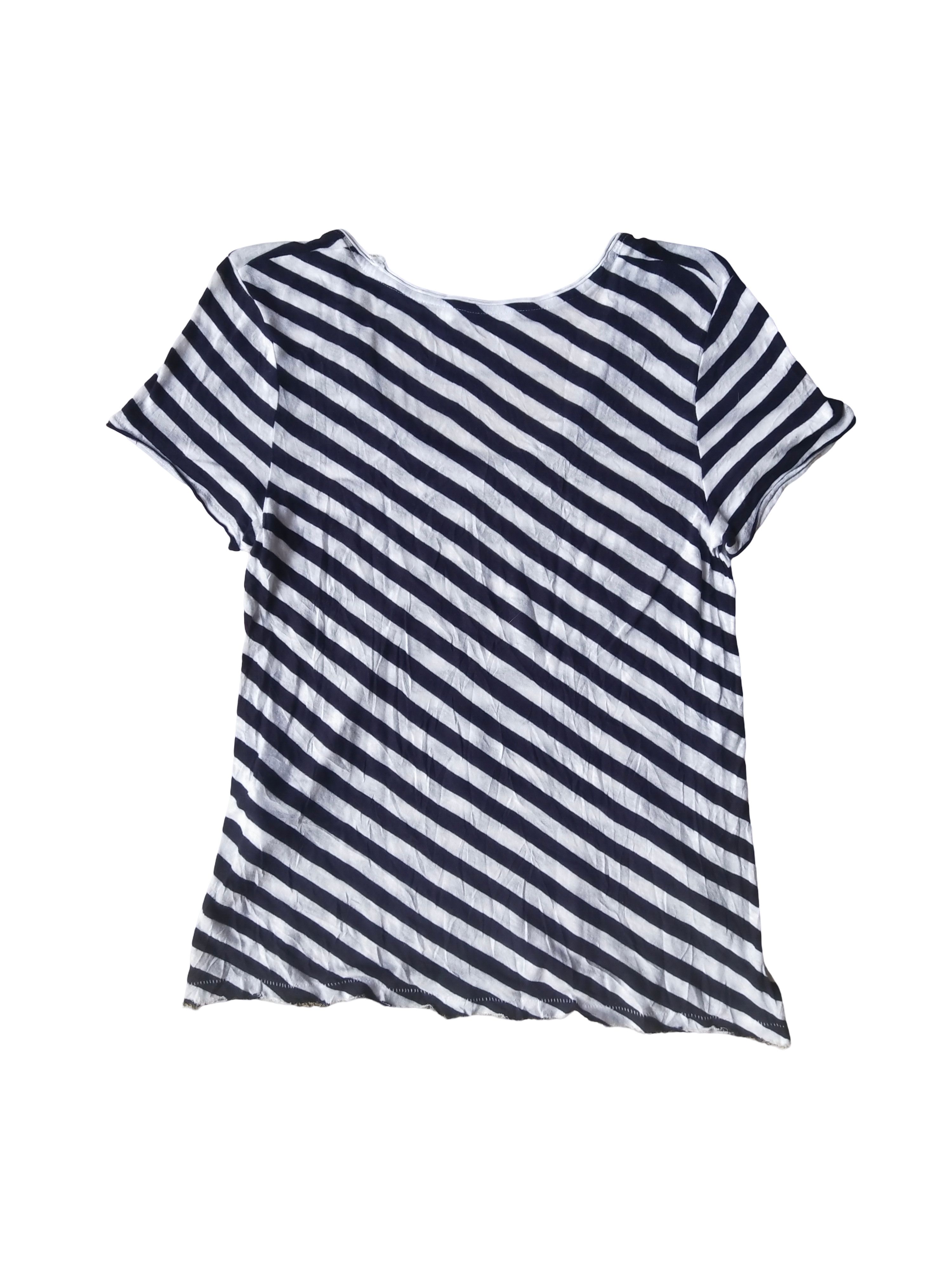 Rag & Bone Rag & Bone New York Modal Linen Striped Slub T-Shirt Size S / US 4 / IT 40 - 5 Thumbnail