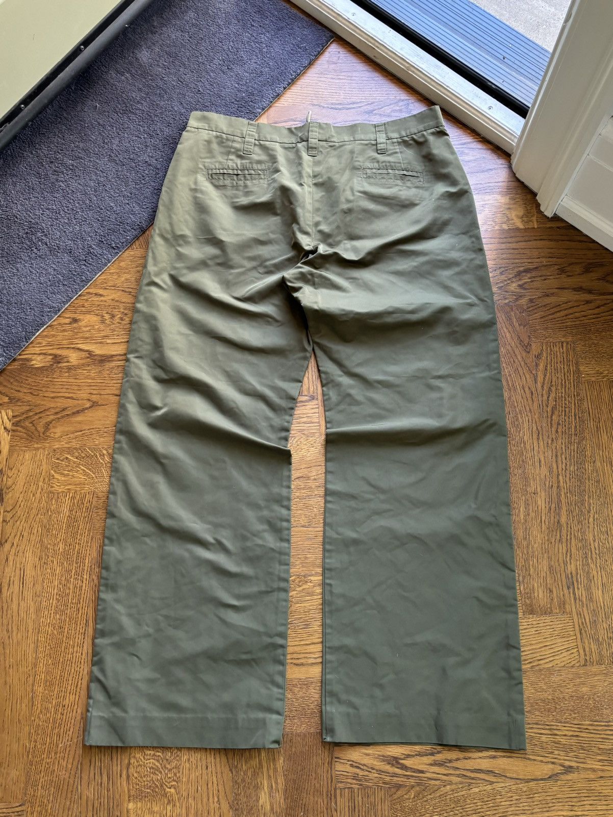 Jil Sander × Vintage Jil Sander Silk Pants Vintage Trousers Army Green Prada Y2K Size 35" - 14 Thumbnail