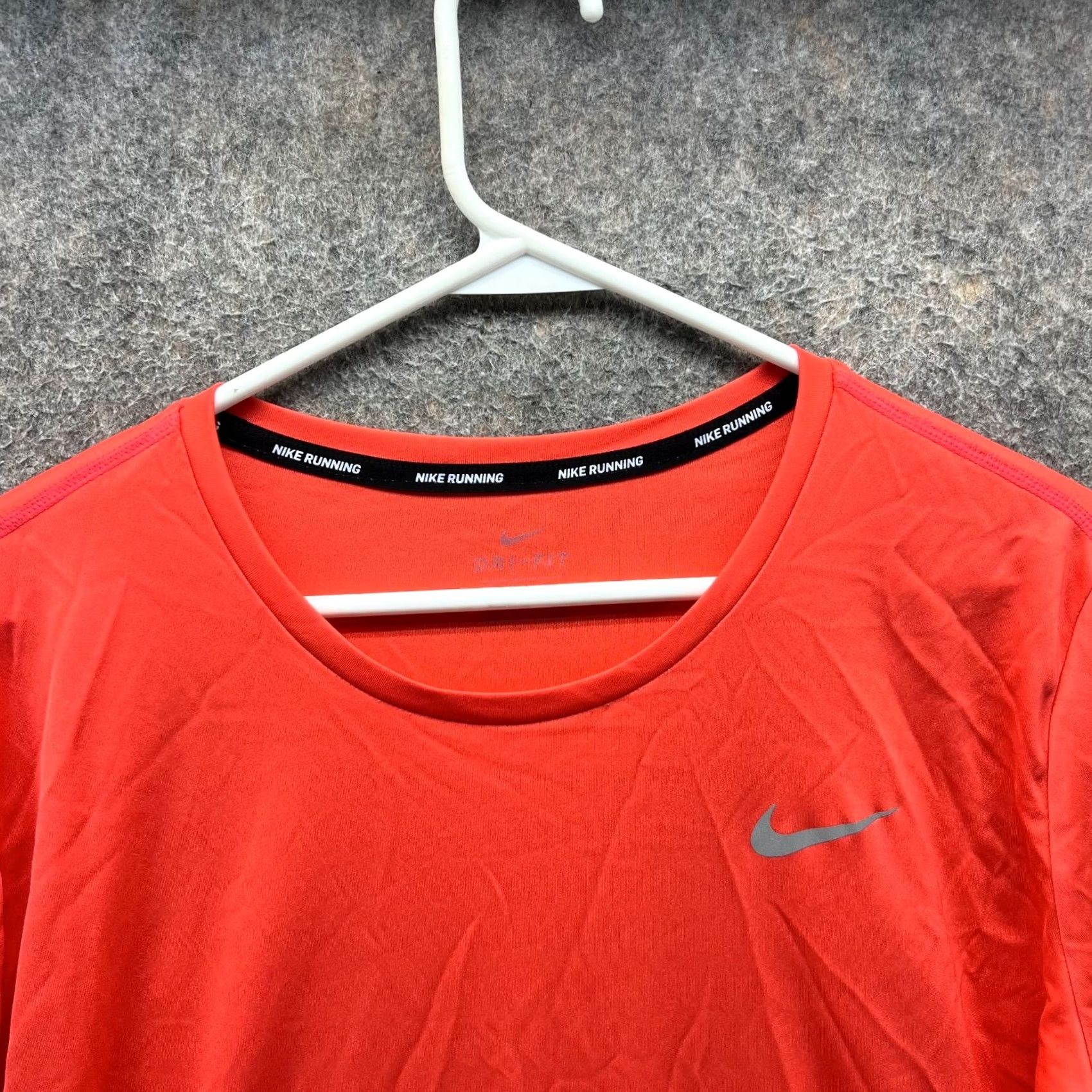 Nike Nike Shirt Women Large Orange Dri-Fit Long Sleeve Running Shirt Mil er Swoosh Size L / US 10 / IT 46 - 7 Thumbnail