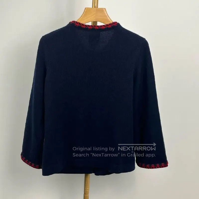 Chanel Chanel Black Cardigan with Red Trim . Size M / US 6-8 / IT 42-44 - 2 Thumbnail