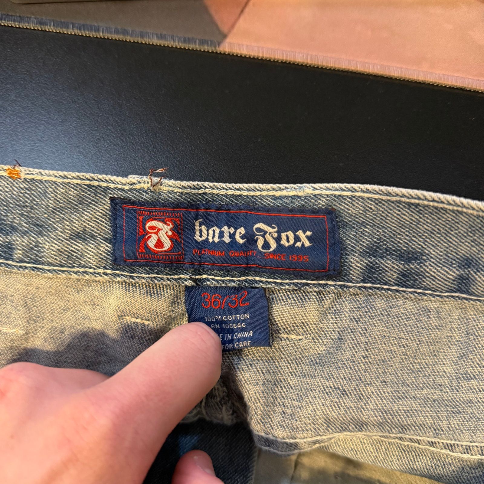 Bare Fox Vintage Y2K Barefox Denim Jeans Size US 36 / EU 52 - 3 Thumbnail