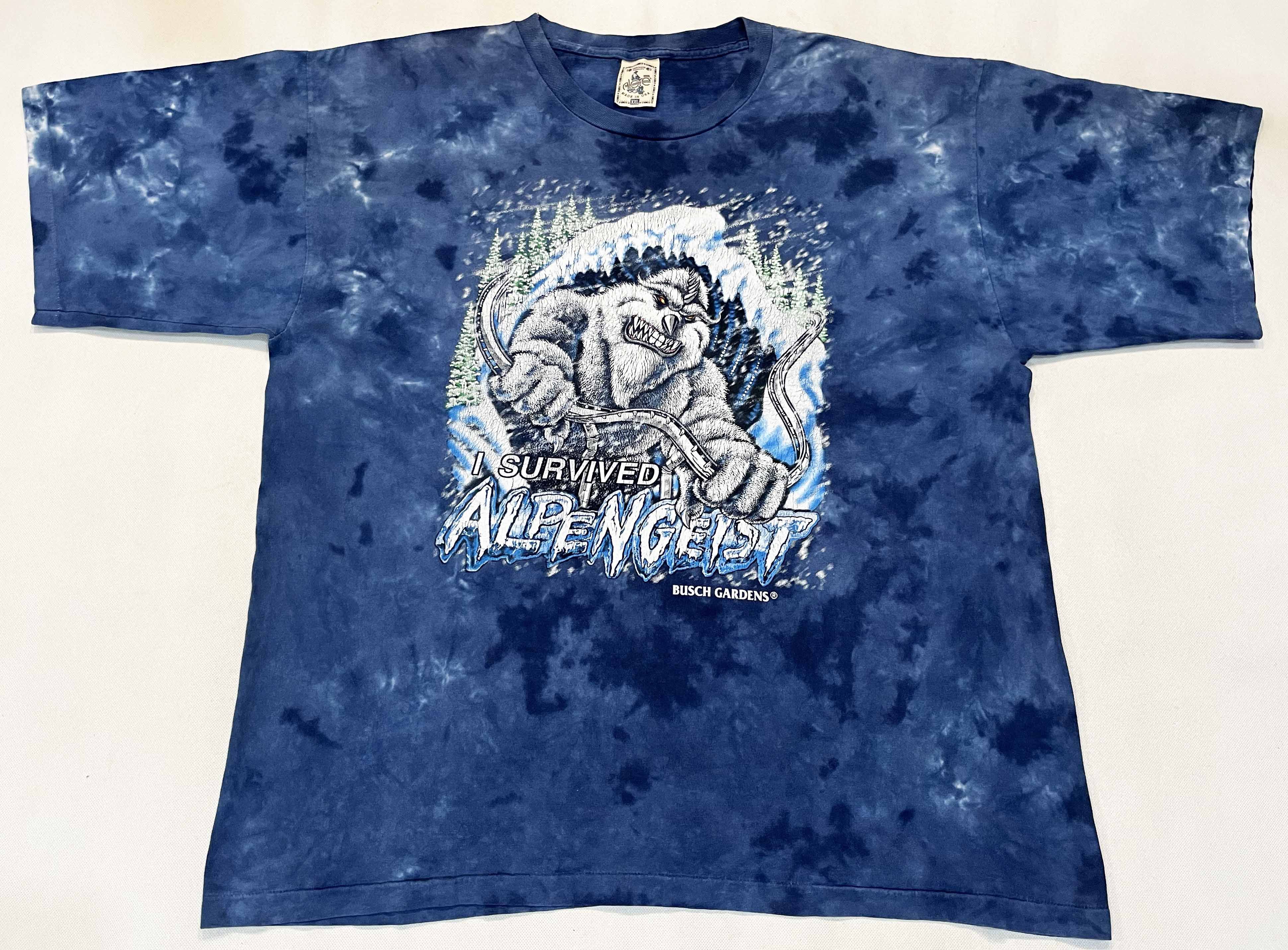 Vintage Vintage Alore Busch Garden I Survived Alpengeist T-Shirt Size US XXL / EU 58 / 5 - 1 Thumbnail