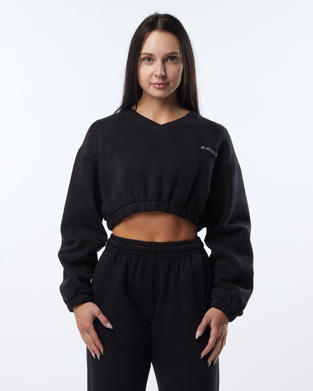 Alphalete Athletics Alphalete Women's Washed Oversized Sweater - Faded Black - Size L / US 10 / IT 46 - 1 Thumbnail