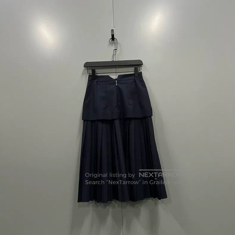 Thom Browne Thom Browne Navy Long Pleated Skirt Size 26" / US 2 / IT 38 - 2 Thumbnail