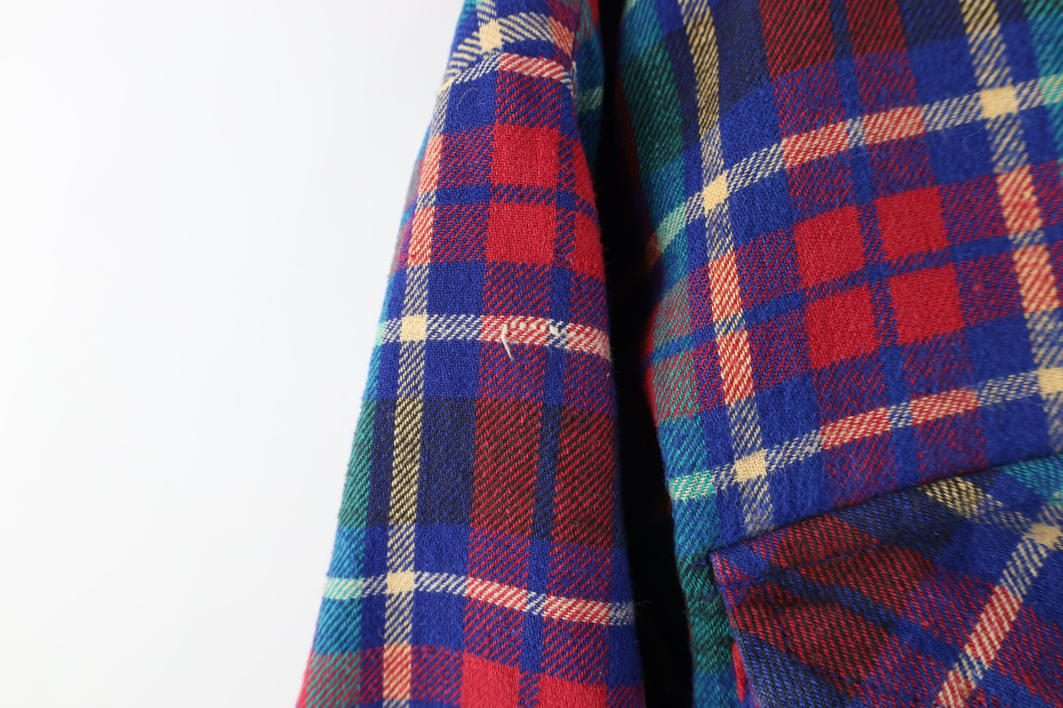 Vintage Vintage 90s Streetwear Flannel Shirt Jacket Jac Shirt Size US XL / EU 56 / 4 - 6 Thumbnail