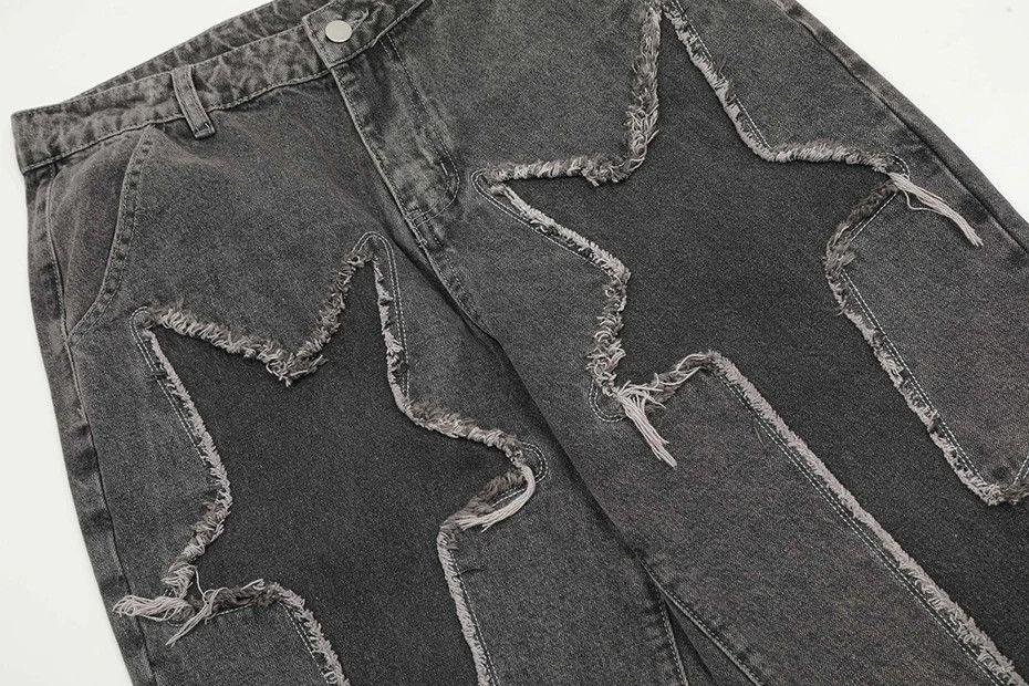 Lightning Splicing Baggy Jeans