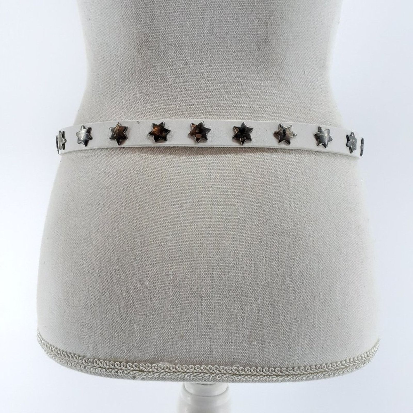 Express Express Jeans Women's White Genuine Leather Belt Size M Size ONE SIZE - 11 Thumbnail
