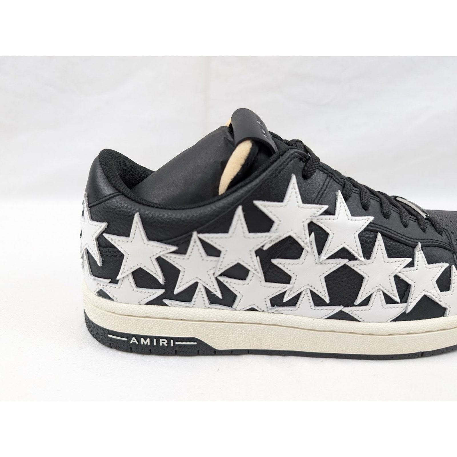 Amiri o1rshd1 Stars Low-Top Sneakers in Black/White Size US 13 / EU 46 - 4 Thumbnail