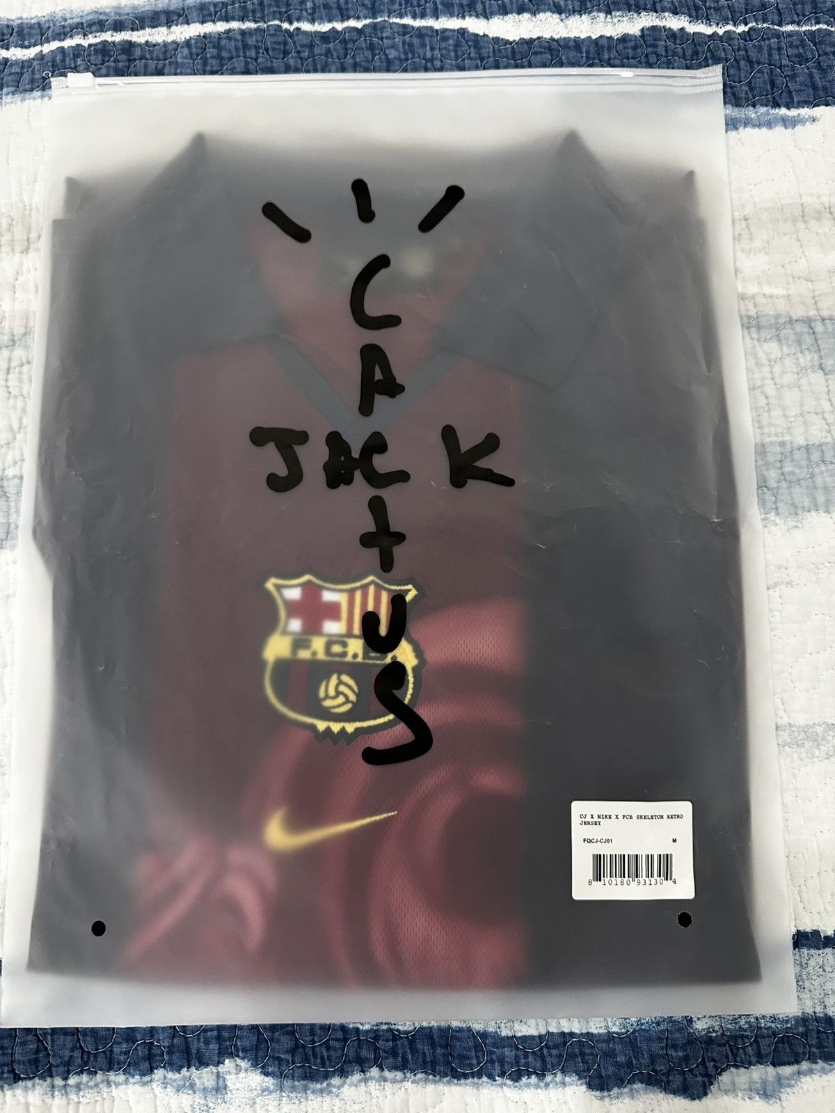 Travis Scott Cactus Jack / Nike FC Barcelona Retro Jersey Size US M / EU 48-50 / 2 - 3 Thumbnail