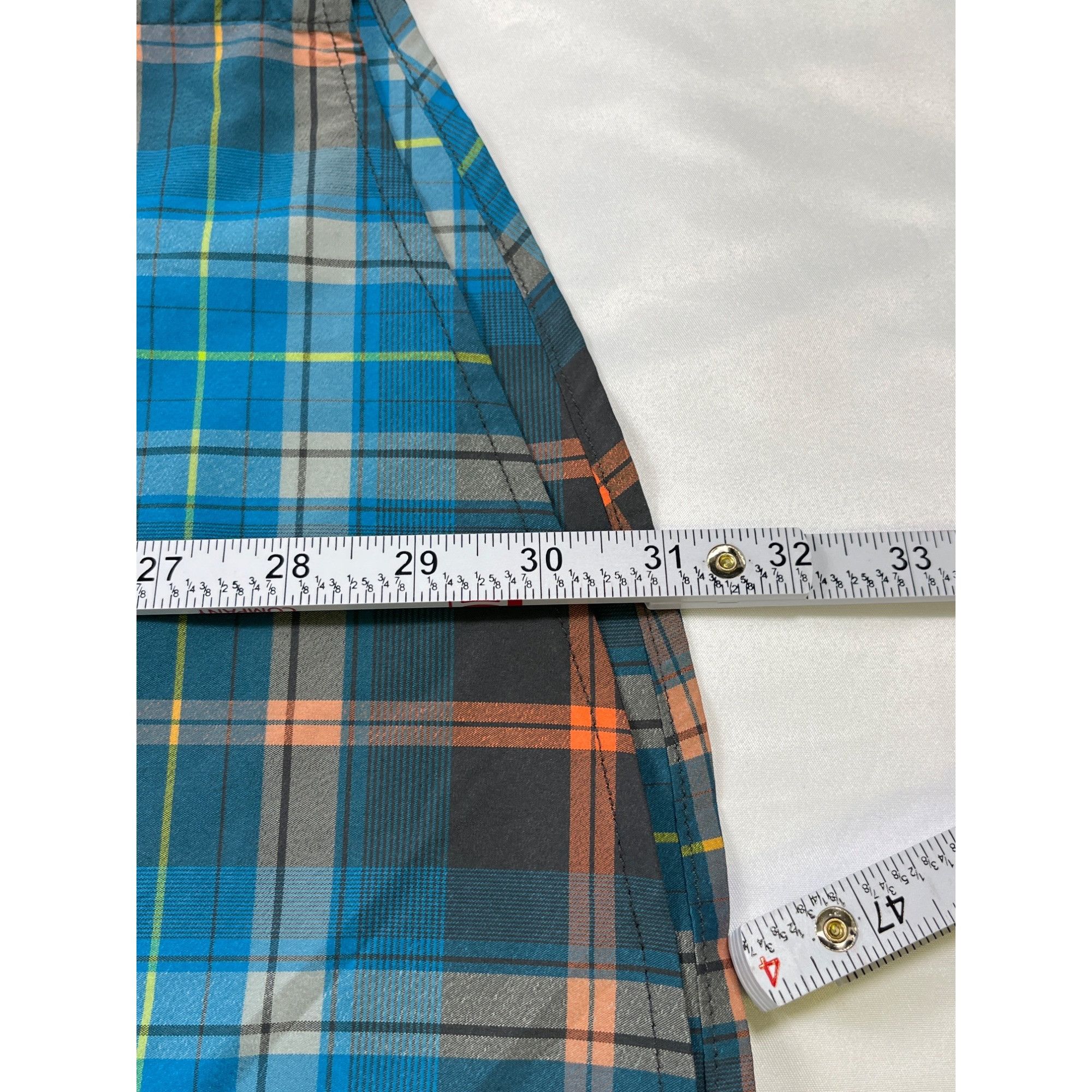 St. Johns Bay St. Johns Bay SKu 7619 Mens blue and Orange Plaid Long Sleev Size US L / EU 52-54 / 3 - 6 Thumbnail