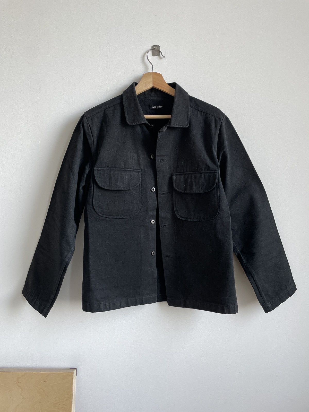 ジャケット・アウター evan kinori field shirt M black Evan Kinori Field Shirt, Black/Brown – Glasswing