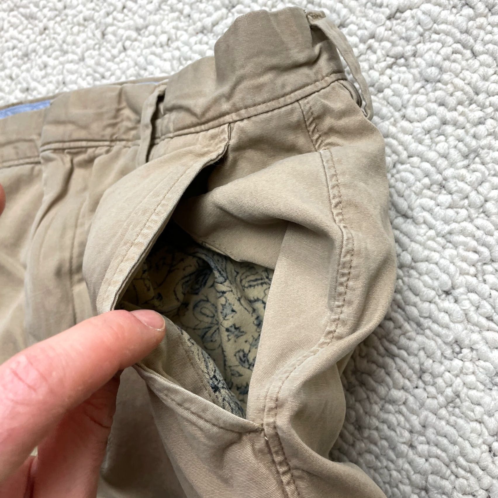 J.Crew J.Crew Shorts Mens 32 Cotton Beige Chino Flat Front 10" Inseam Pockets Solid Casual 10" Inseam Size US 32 / EU 48 - 7 Thumbnail