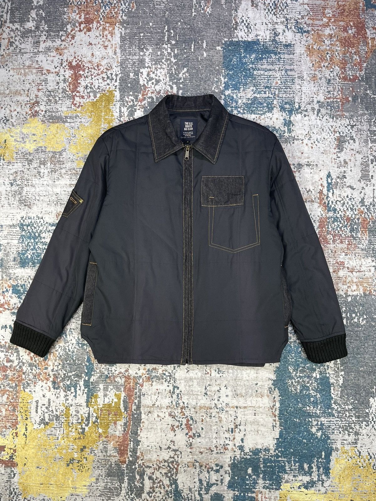 Route 66 × Vintage Route 66 Hybrid Denim Zipper Down Jacket Size US M / EU 48-50 / 2 - 1 Thumbnail