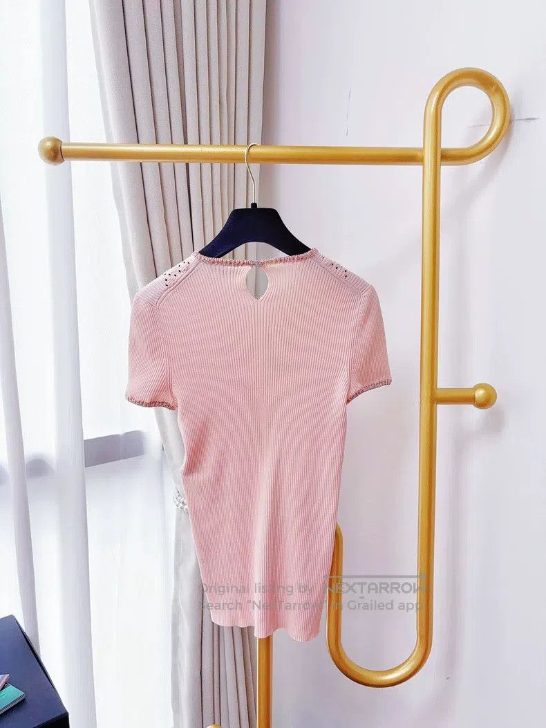 Chanel Chanel Orange-pink hollow short sleeves Size XS / US 0-2 / IT 36-38 - 3 Thumbnail