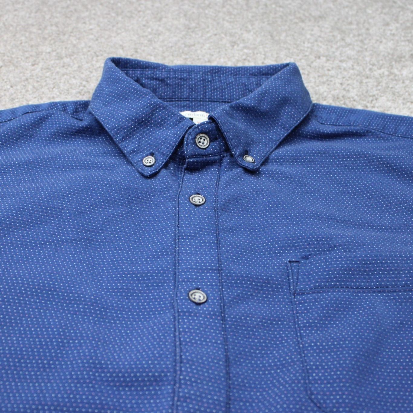 Carbon2Cobalt Carbon 2 Cobalt Shirt Men XL Blue Geometric 100% Cotton Button-Up Long Sleeve Size US XL / EU 56 / 4 - 5 Thumbnail