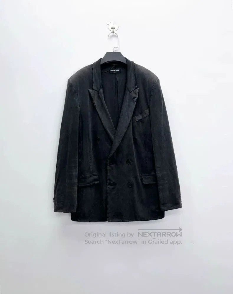 Balenciaga Balenciaga Worn Out Black Double-Breasted Jacket. Size US M / EU 48-50 / 2 - 1 Thumbnail