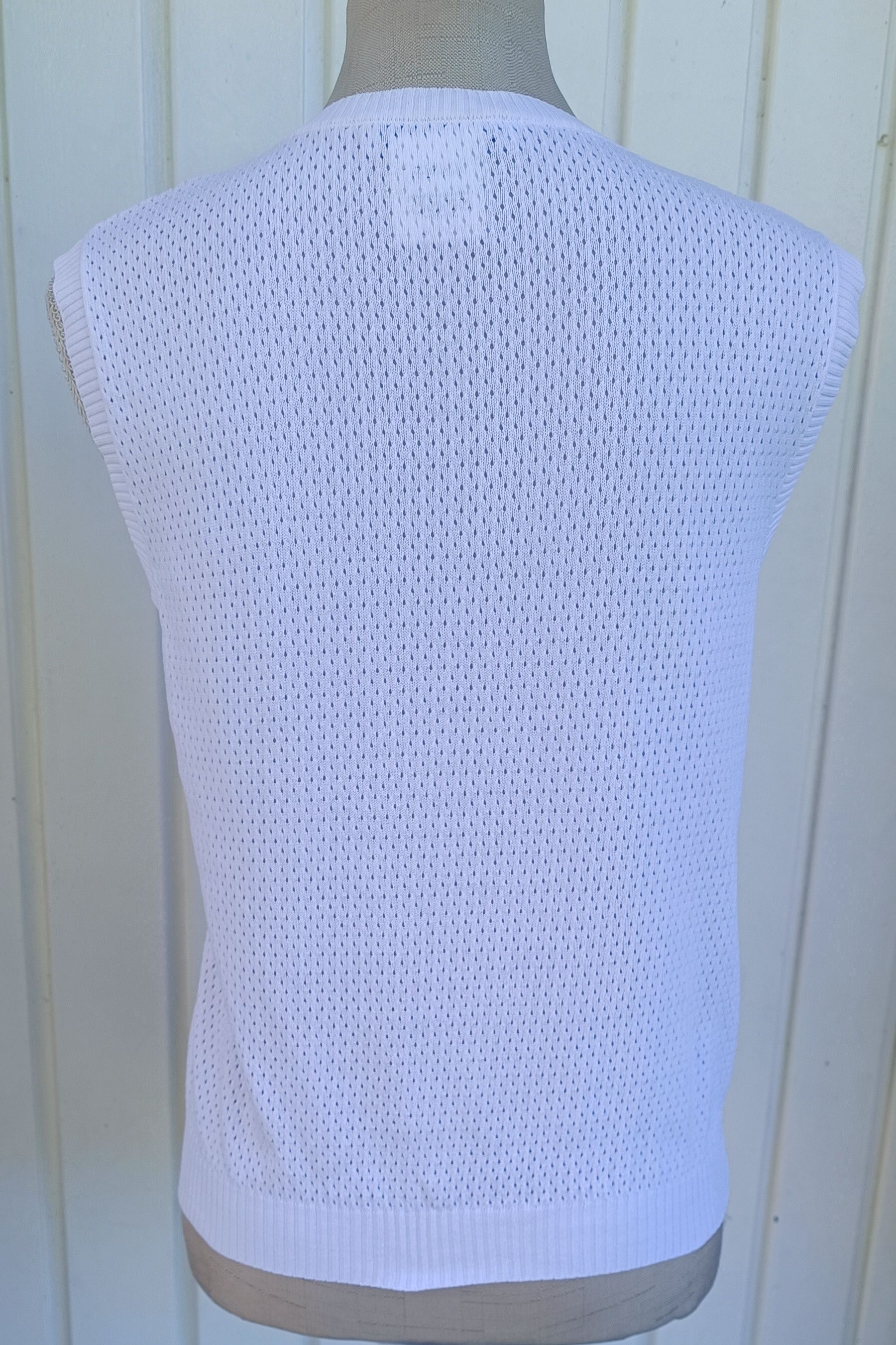 Dior Sleeveless perforated cotton top Size US S / EU 44-46 / 1 - 8 Thumbnail