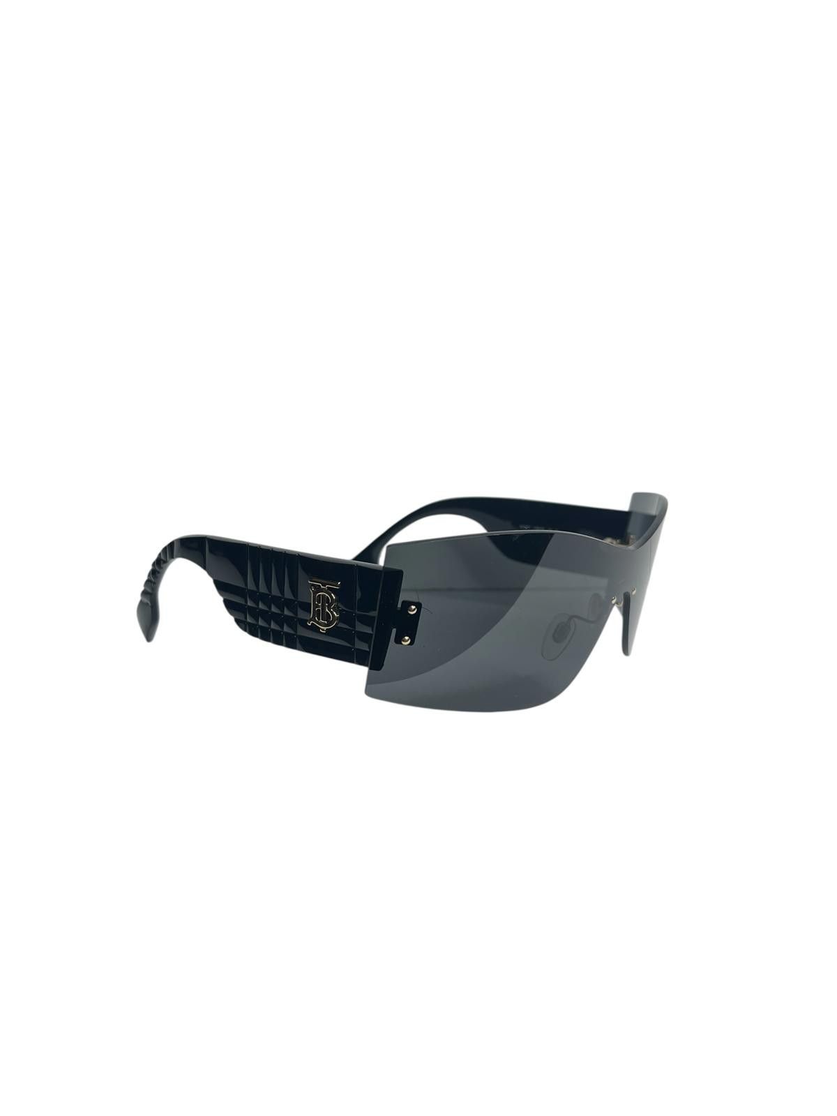 Burberry Burberry Shield Visor Sunglasses TB Logo Black Size ONE SIZE - 1 Thumbnail