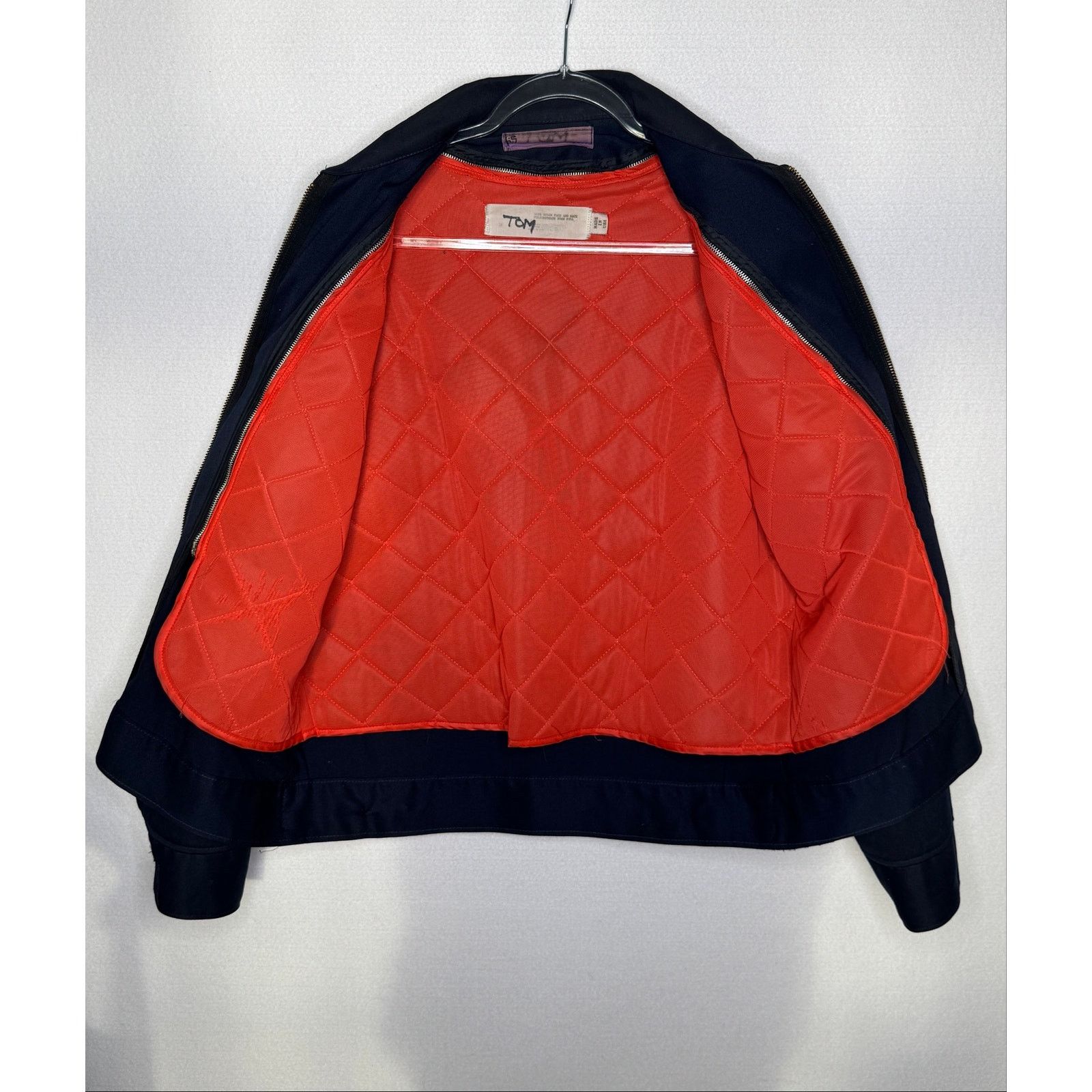 Vintage 1980s Navy Workwear Jacket Removable Orange Liner Men’s L Size US L / EU 52-54 / 3 - 18 Thumbnail