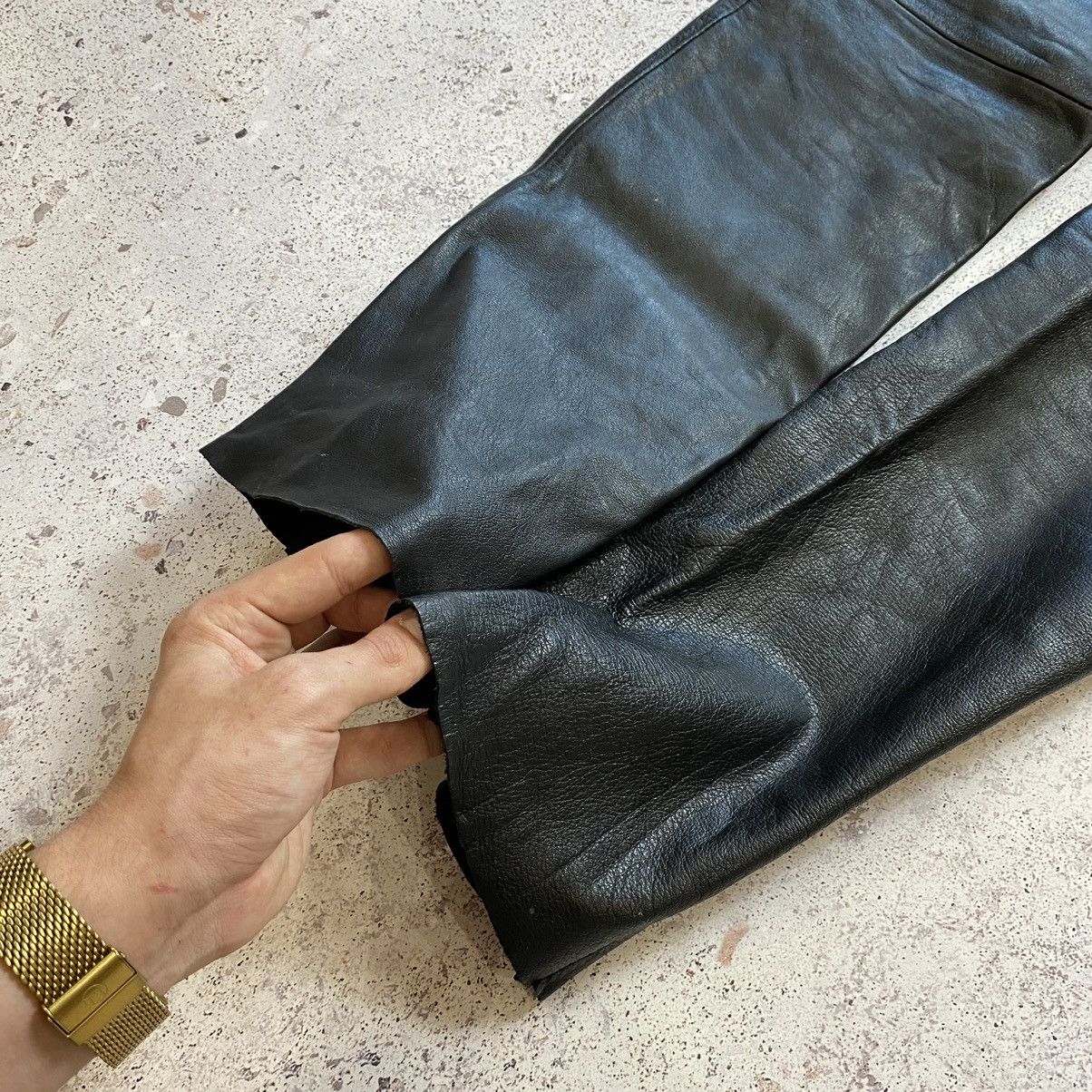 Levi's Vintage Levi’s Leather Nylon Moto Pants Y2K Made In Korea Size US 28 / EU 44 - 9 Thumbnail