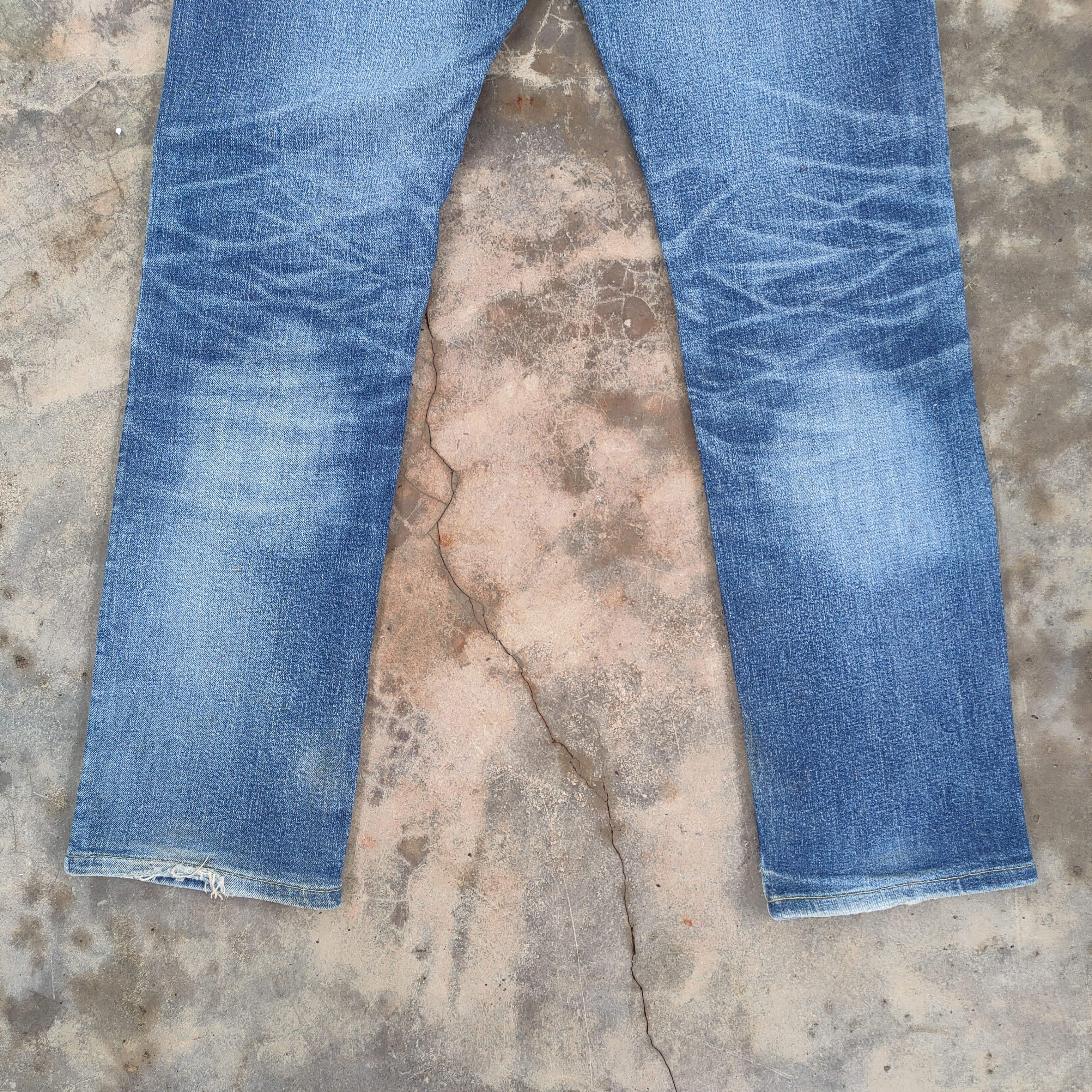 Edwin × Jean × Vintage VINTAGE EDWIN FADED RIPPED JEANS DENIM PANTS Size US 30 / EU 46 - 13 Thumbnail