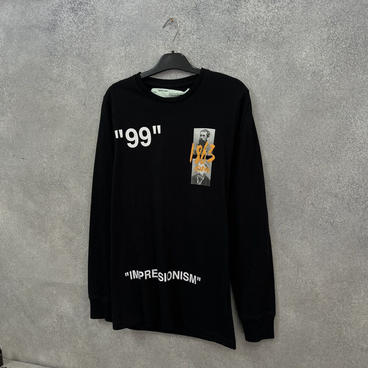 Off-White Off White Black Longsleeve Big Logo Streetwear Rare Size US XS / EU 42 / 0 - 10 Thumbnail