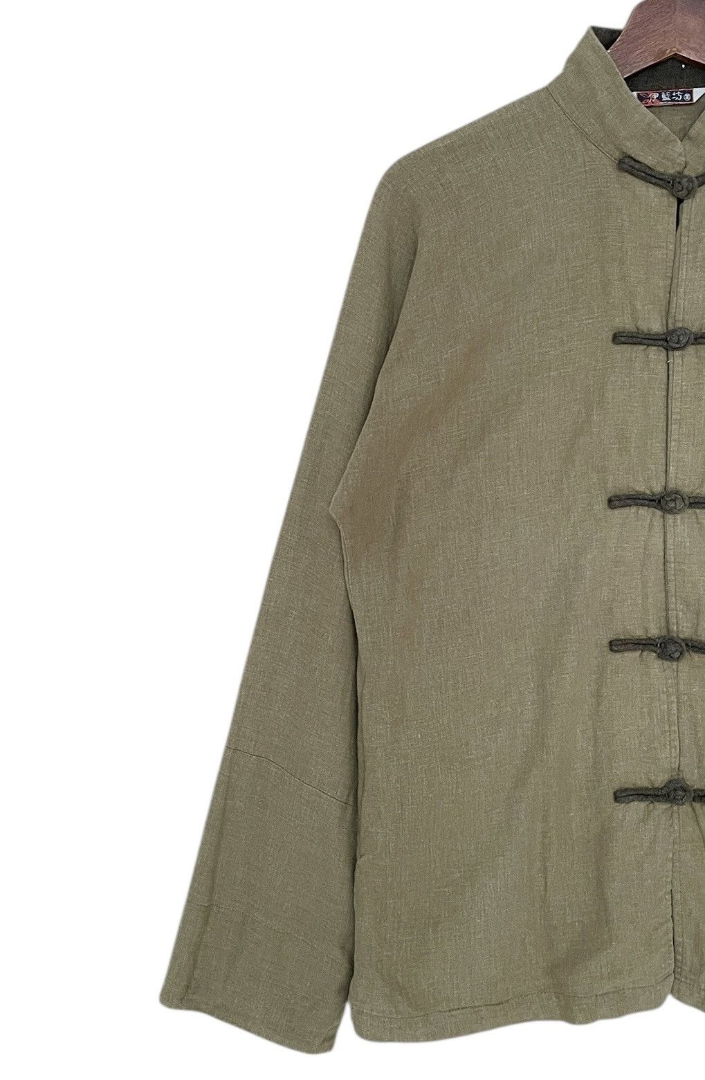 Vintage Vintage Japanese Brand Kung-Fu Linen Shirt 1990s Size US M / EU 48-50 / 2 - 3 Thumbnail