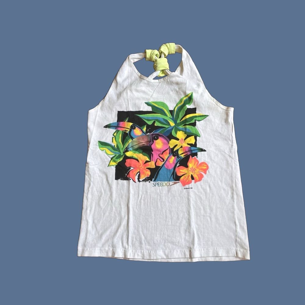Speedo VINTAGE Speedo Tank Top Women’s Small White 90s Size S / US 4 / IT 40 - 1 Thumbnail