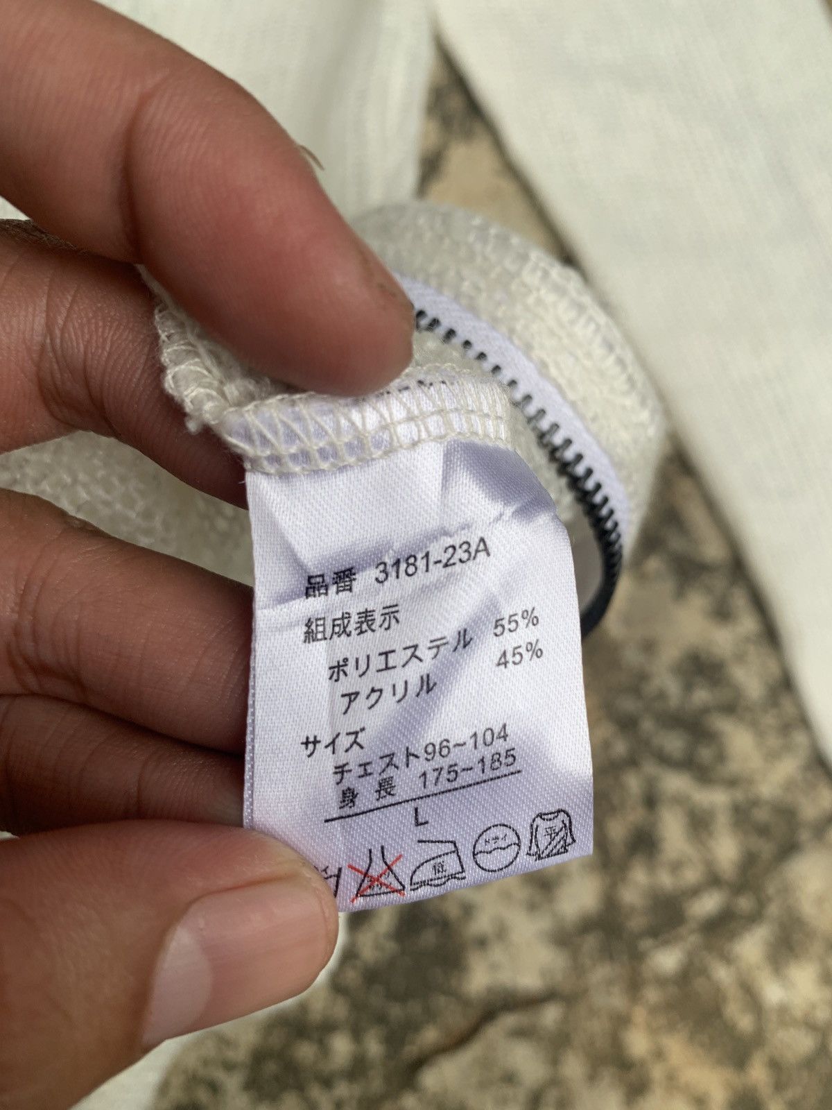 If Six Was Nine × Japanese Brand × Le Grande Bleu (L.G.B.) y2k Bernings Sho Wide Neck Unique Zip White Knitted Sweater Size L / US 10 / IT 46 - 7 Thumbnail