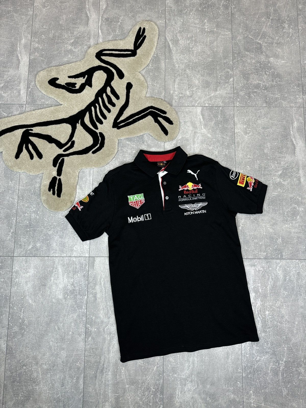 Puma × Red Bull Mens Vintage Puma Red Bull racing T-shirt Aston Martin tee Size US L / EU 52-54 / 3 - 1 Thumbnail