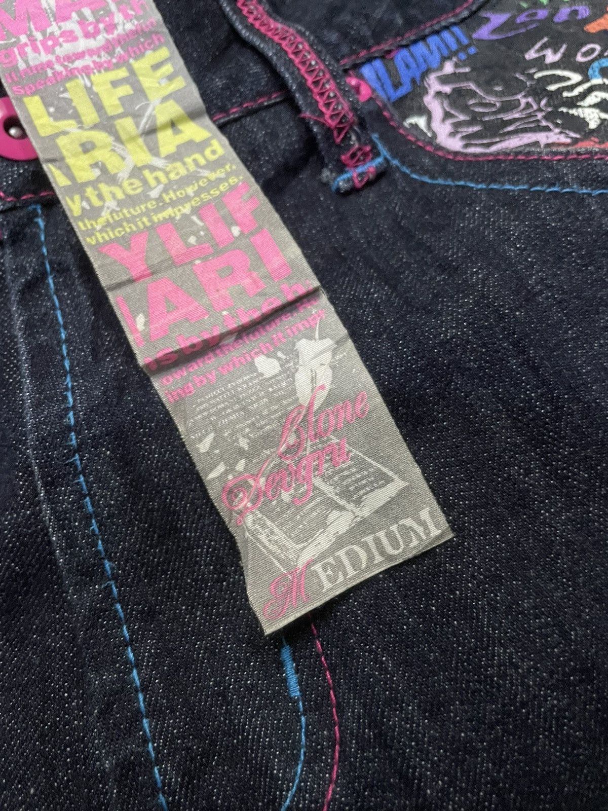 Japanese Brand Clone Devgru Daicock graffiti Evisu Styled Men Denim Pants Size US 30 / EU 46 - 19 Thumbnail