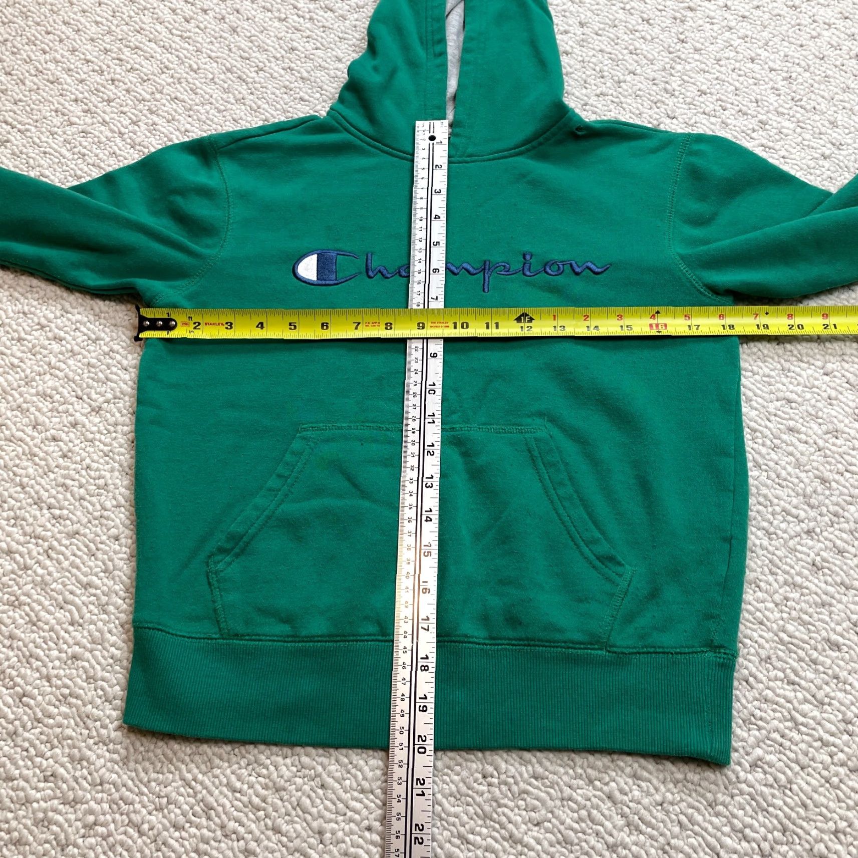 Champion Champion Hoodie Sweatshirt Womens M Green Retro Spellout Active Size M / US 6-8 / IT 42-44 - 6 Thumbnail
