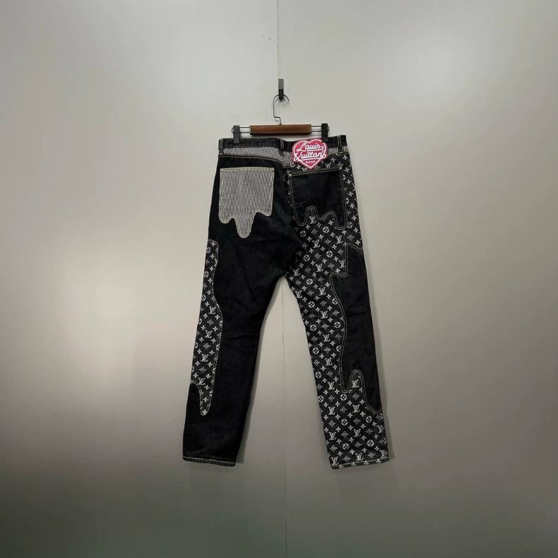 Louis Vuitton Louis Vuitton Deconstructed paneled presbyopic denim pants Size US 32 / EU 48 - 2 Thumbnail