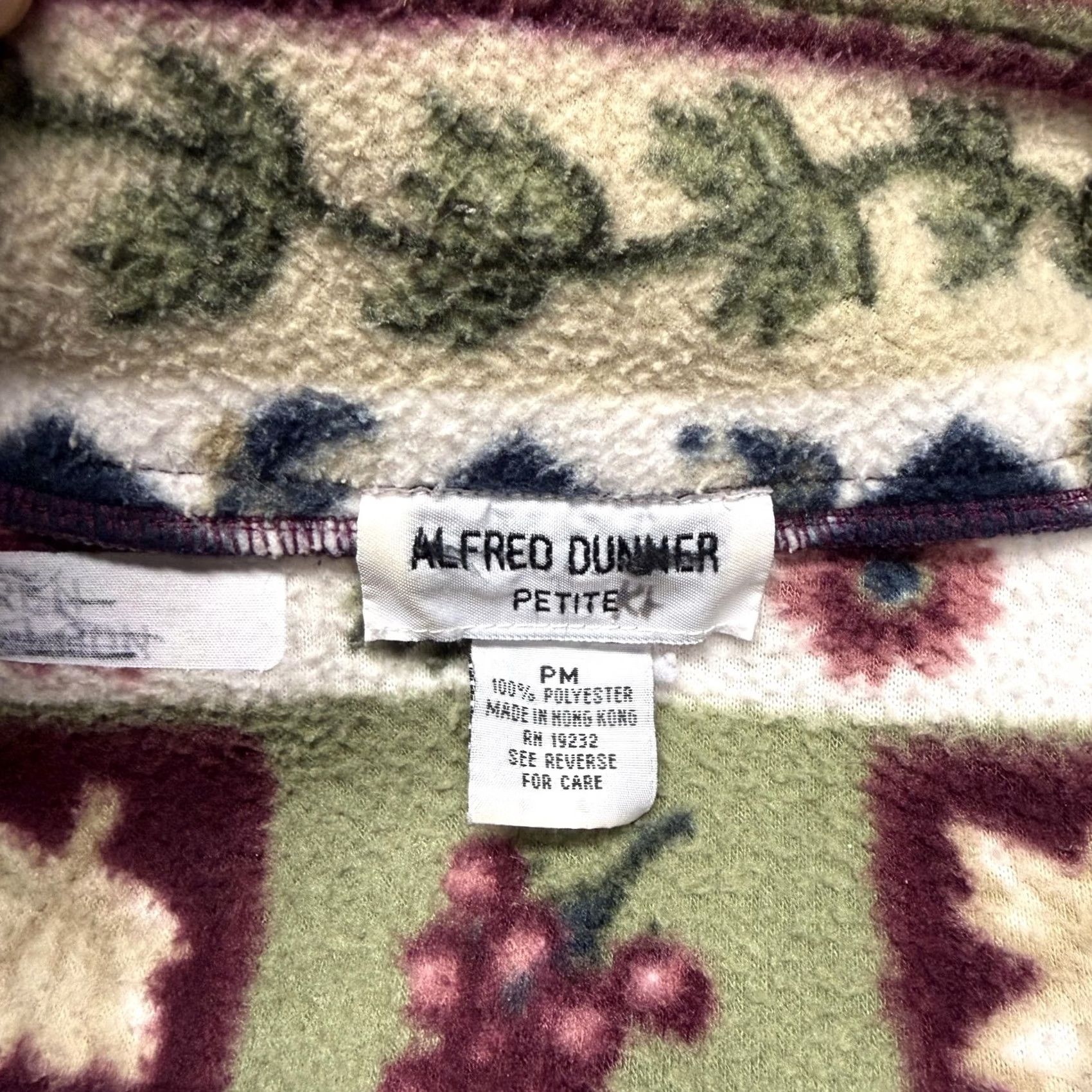 Vintage VINTAGE Alfred Dunner Jacket Womens Petite Medium Floral Fleece Hong Kong 90s Size M / US 6-8 / IT 42-44 - 7 Thumbnail
