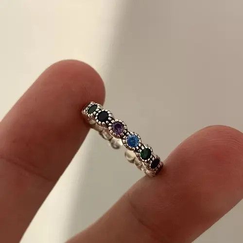 Handmade × Jewelry Electro Ring Crystal Stone Silver Abstract Star Pop Fantasy Size ONE SIZE - 4 Thumbnail