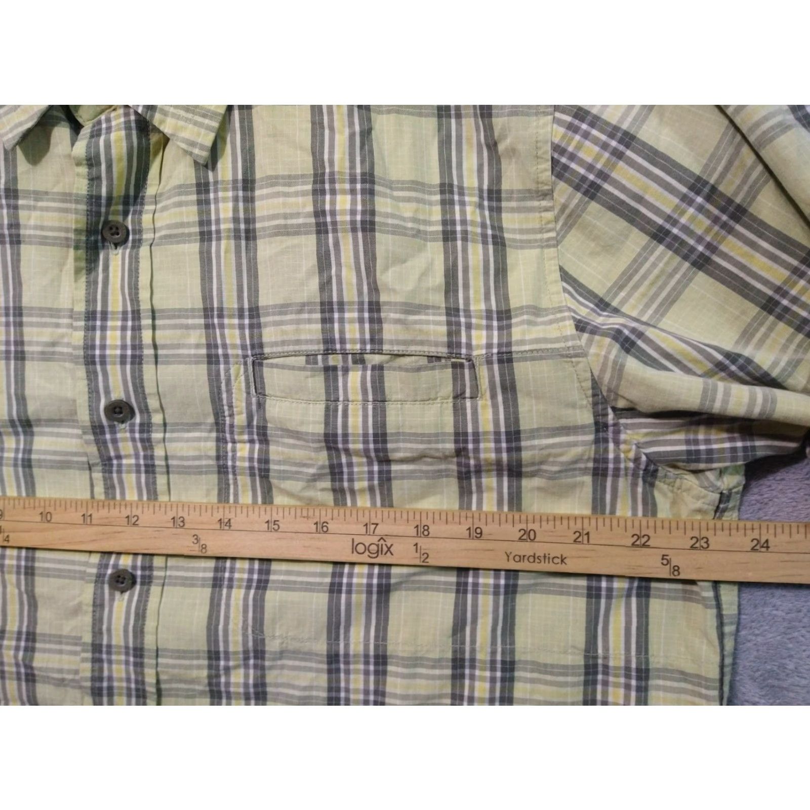 The North Face The North Face Shirt Mens L Yellow Plaid Button Up Short Sleeve Cotton Size US L / EU 52-54 / 3 - 4 Thumbnail