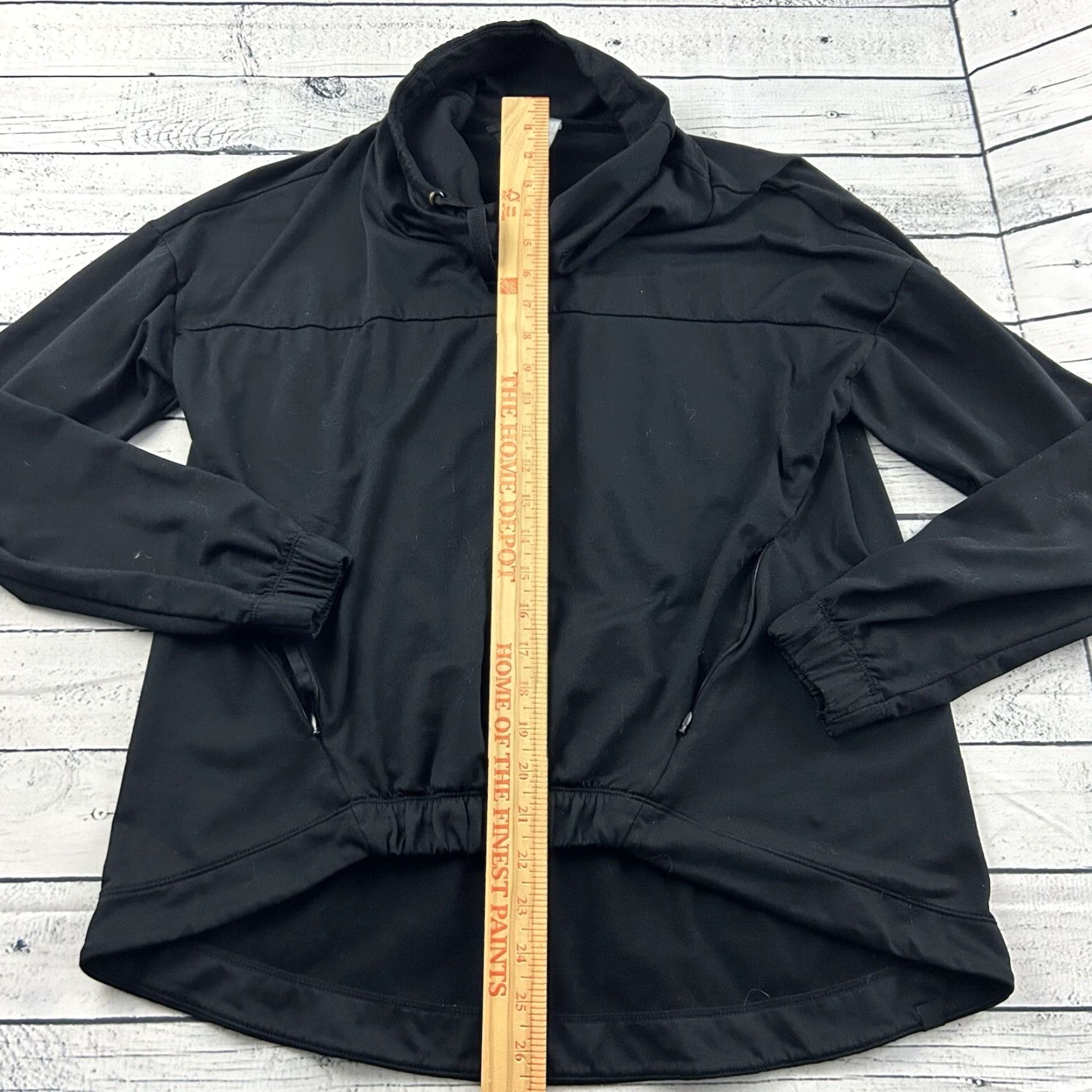 Fabletics Fabletics Athletic Jacket Women S Black Solid Mock Neck Jacket Activewear Yoga Size S / US 4 / IT 40 - 3 Thumbnail