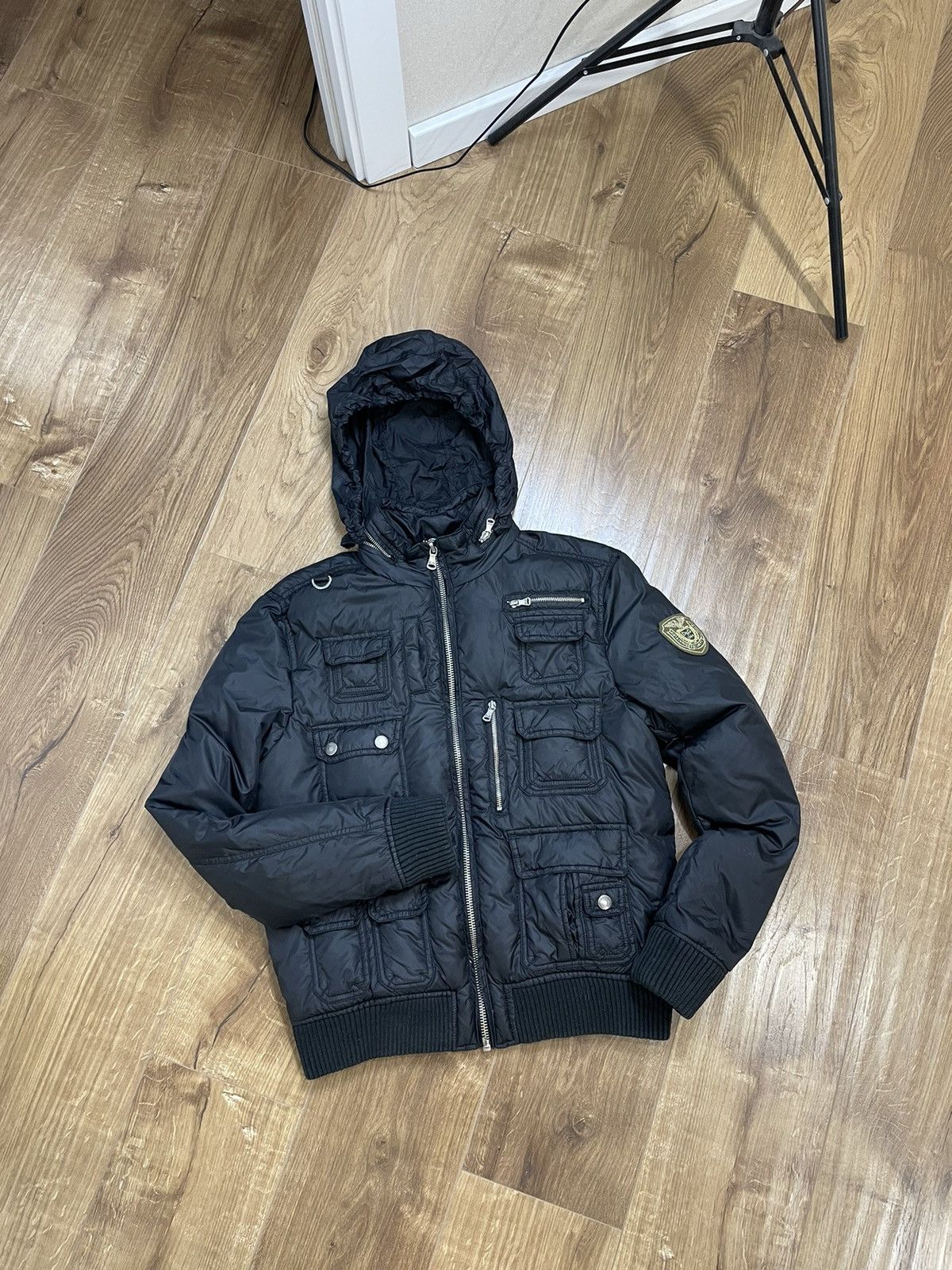 image of Avant Garde x Dolce Gabbana Vintage Dolce&gabbana Y2K Multipocket Cargo Down Fill Jacket in Black (