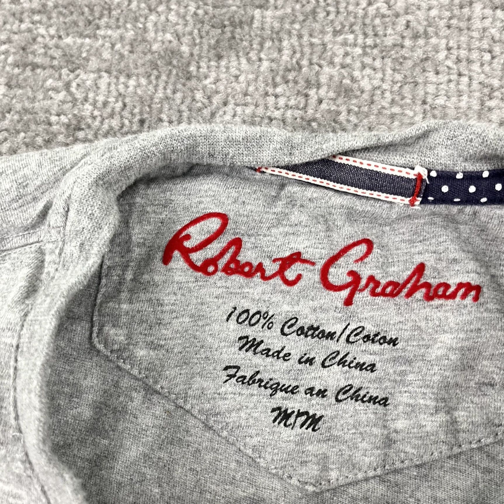 Robert Graham VINTAGE Robert Graham Men's T-Shirt Short Sleeve Crew Neck Graphic Print Skeleton Robot Heather Gray Size M All Seasons Size US M / EU 48-50 / 2 - 2 Thumbnail