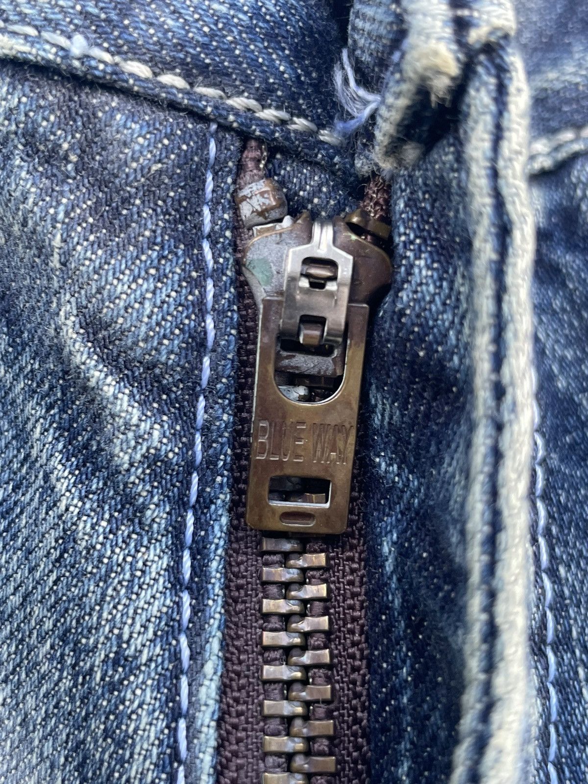 Japanese Brand × Vintage Vintage Blue Way Flare Faded Denim Size US 33 - 15 Thumbnail