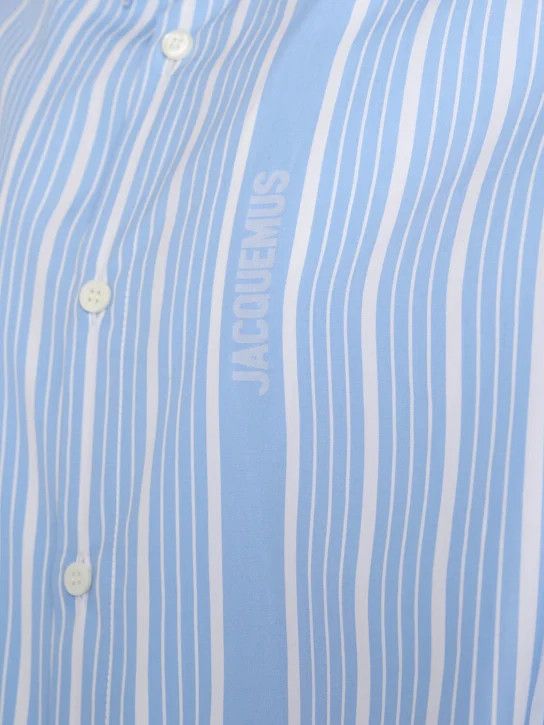 Jacquemus o1lsvrm0425 Simon Logo Striped Shirt in Jacquard Busine Size US XXL / EU 58 / 5 - 5 Thumbnail