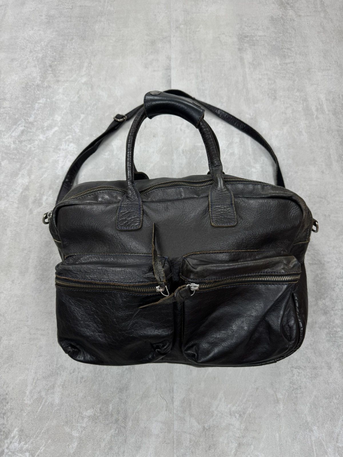 Handmade Cowboysbag leather shoulder CowBoys bag biker motorcycle bag Size ONE SIZE - 1 Thumbnail