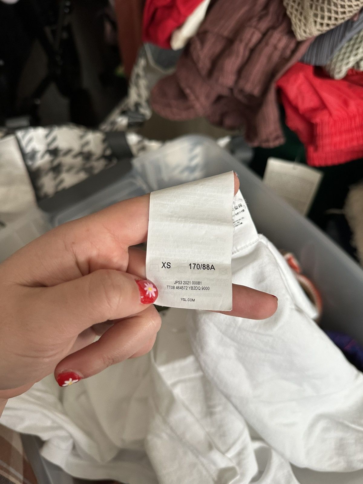 Saint Laurent Paris Saint Laurent Rive Gauche Center Spellout Logo White Tee Size XS / US 0-2 / IT 36-38 - 8 Thumbnail