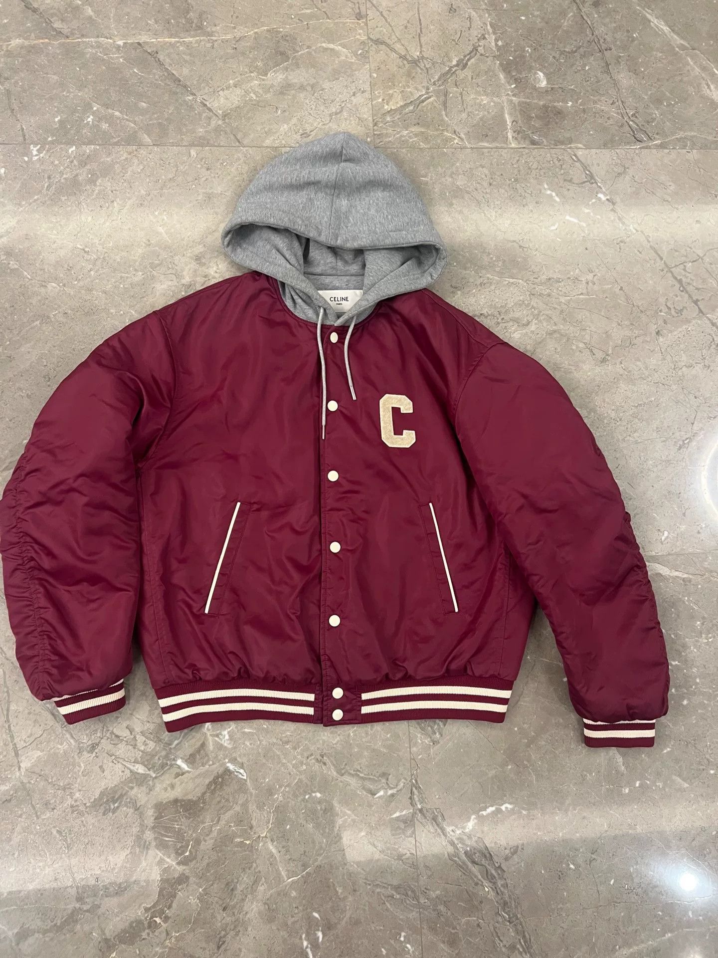 Celine Celine Logo Bomber Jacket by Hedi Slimane Size US M / EU 48-50 / 2 - 1 Thumbnail