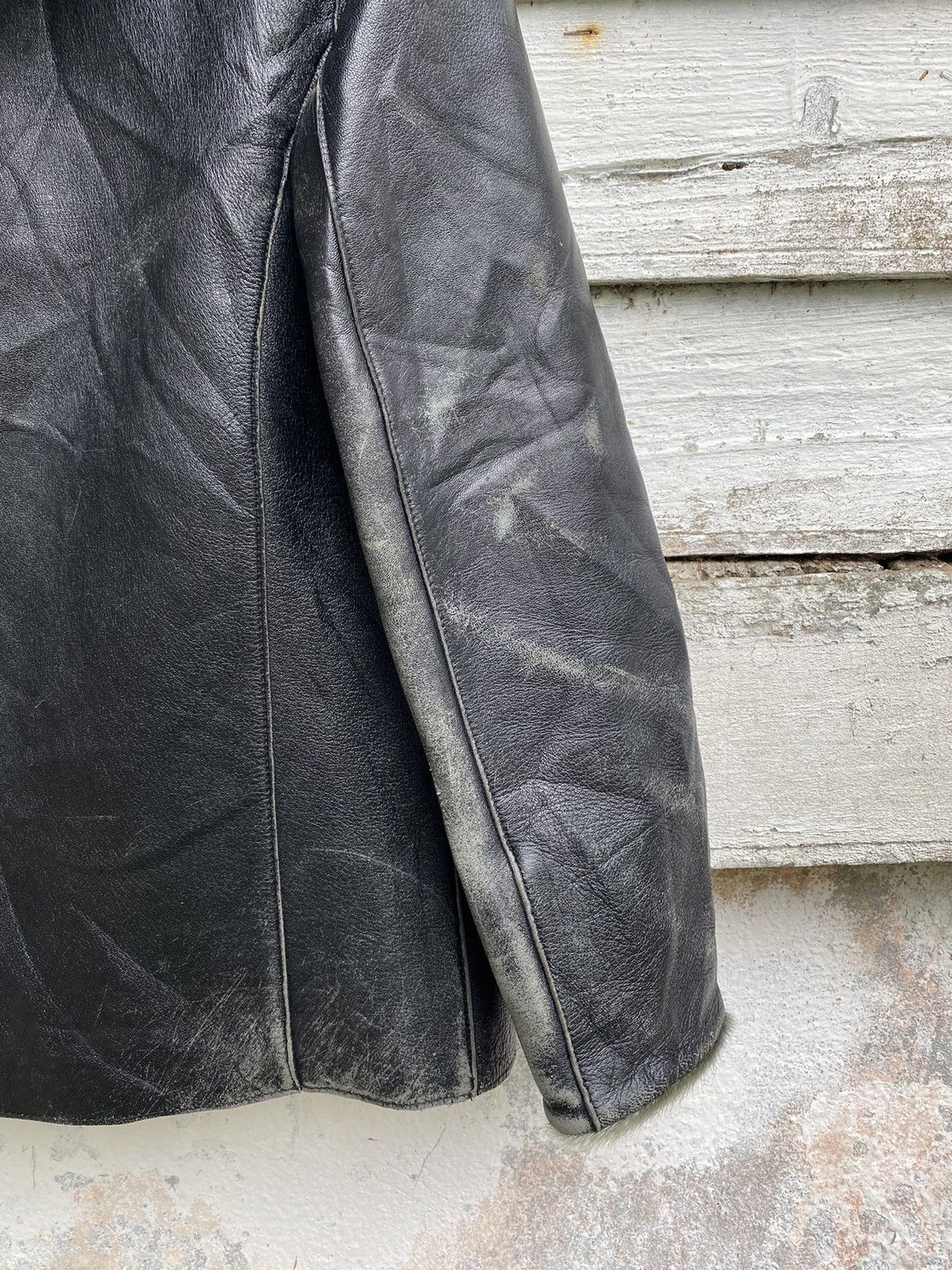 Genuine Leather United Worker Republic (UWR) Fur Lining Leather Hoodie JKT Size US S / EU 44-46 / 1 - 8 Thumbnail
