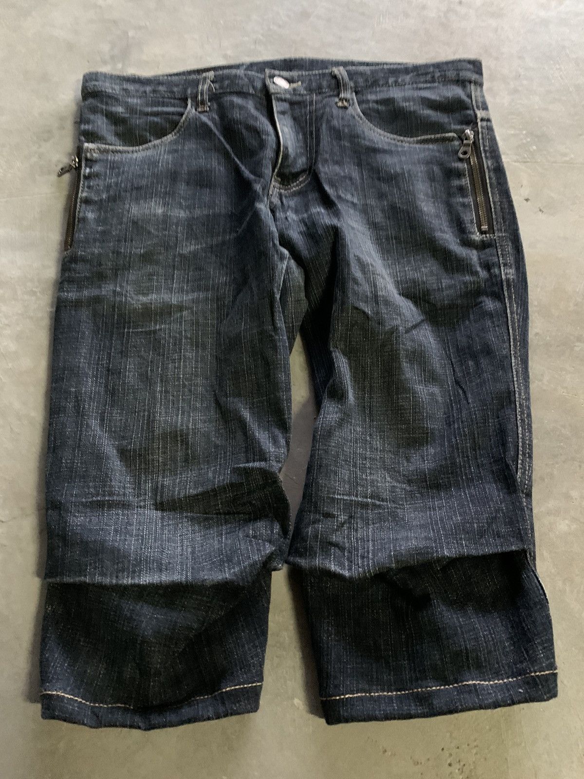 PPFM PPFM SHORT JEANS EXPERIMENTAL PUNK STYLE pleated/fold leg Size US 33 - 10 Thumbnail
